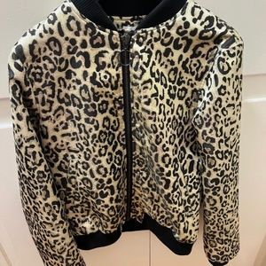 LPA Lurex Leopard Print Metallic Bomber 57
